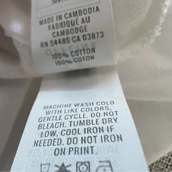 Offline by aerie 100% cotton Short sleeve Logo t shirt tee Ladies medium white - Picture 4 of 7